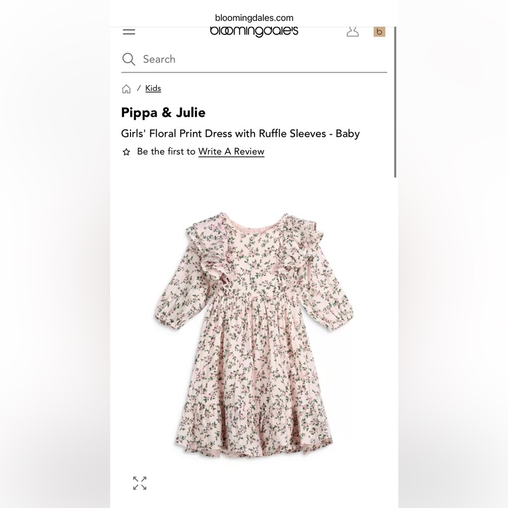 Pippa & Julie Pink Floral Ruffle Dress